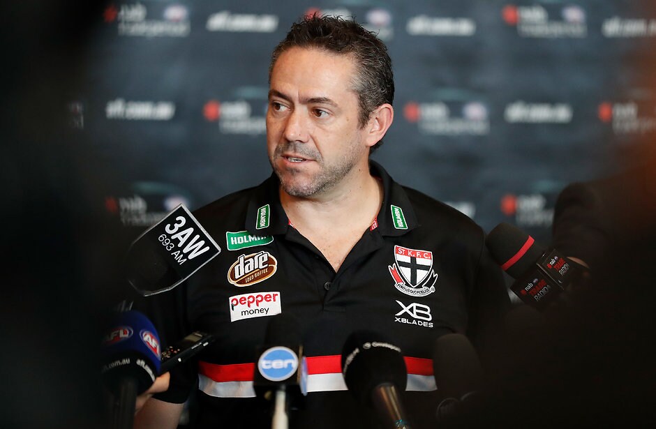 AFL 2018 Media - NAB Trade Period 081018 General Manager of Football Simon Lethlean on the Saints' possible trade movements. - St Kilda Saints,Simon Lethlean,Trade